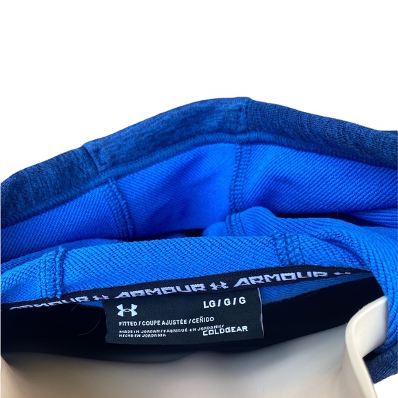 Under Armour MK-1 ColdGear Terry Graphic UA Pullover Hoodie Sweatshirt Blue LG - Picture 7 of 8